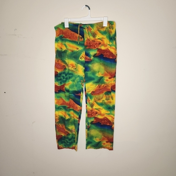 Mikey Mo Key West Linen Like Fish Tie Dye  Material Size Small - Picture 6 of 6